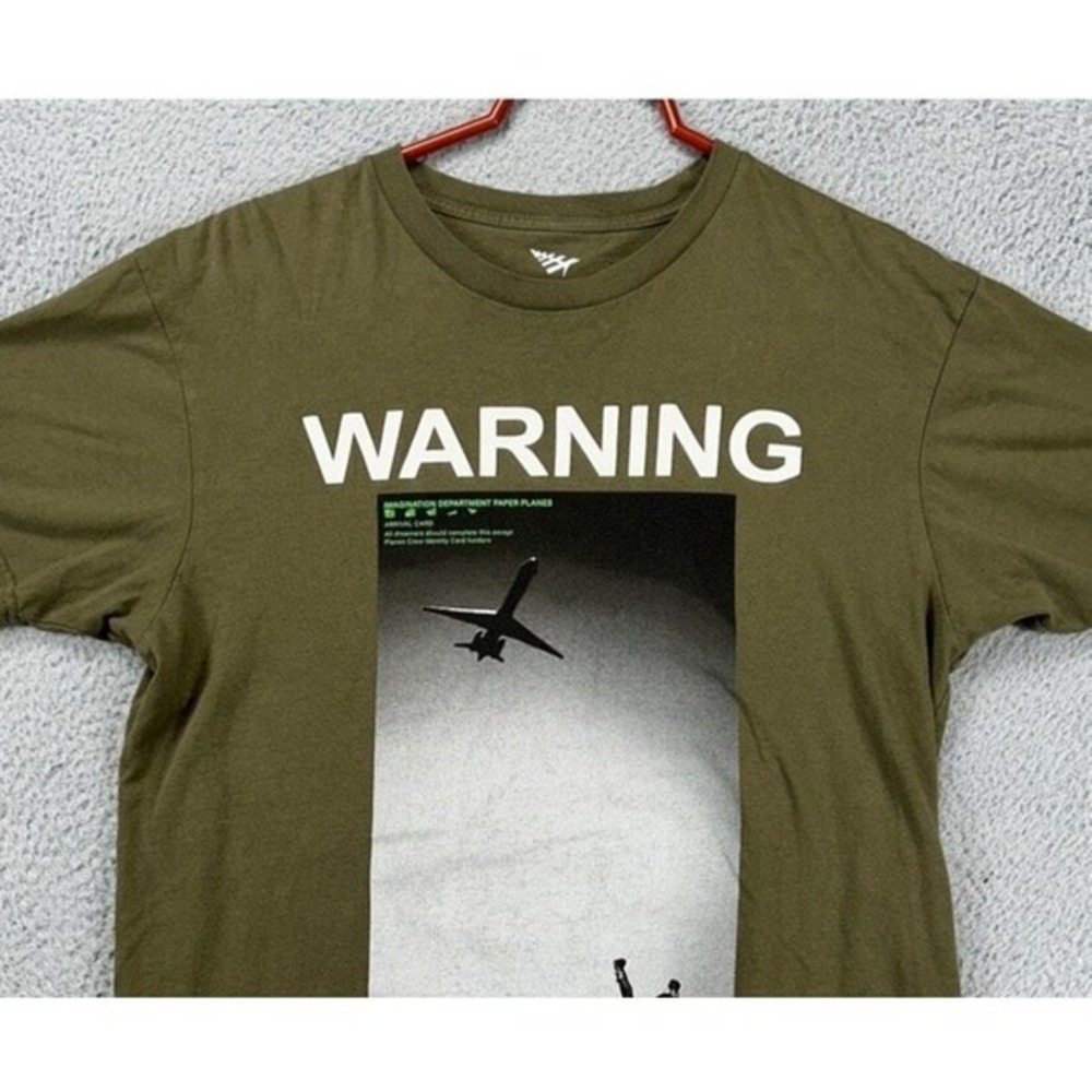 Paper‎ Planes T-Shirt Mens Medium Olive Imagination Department Short Sleeve Tee